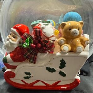 Source Unknown Santa Sleigh with Bear and Gifts